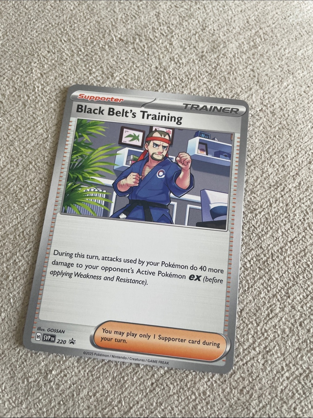 Black Belt's Training Pokémon Trainer Card